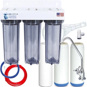 DURCHSICHTIGE DREIFACH UNTERSPÜLENSEDIMENT/FLUORID/ARSEN/CHLORAMINFILTER - Bild 1 von 1