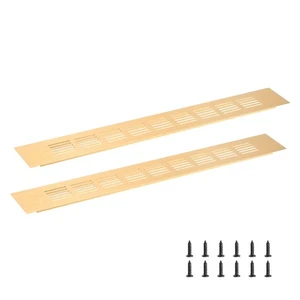Griglia di ventilazione rettangolare in lega di alluminio 400x50mm/16"x2" tono oro - Foto 1 di 7