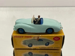 DINKY TOYS 101 SUNBEAM ALPINE SPORTS -TURQUOISE 1:43-  GOOD IN BOX - 86 - Picture 1 of 9
