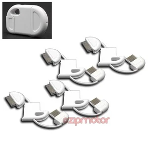 4 30-PIN USB SYNC CHARGER FOLDABLE KEYCHAIN CABLE WHITE IPHONE IPOD CLASSIC IPAD - Photo 1/1