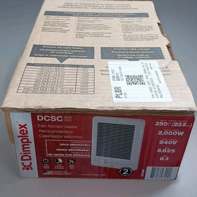 Dimplex 2000-Watt 240-Volt Fan Forced Heater Heats 250sqft 6825 BTUS - Image 1 of 2