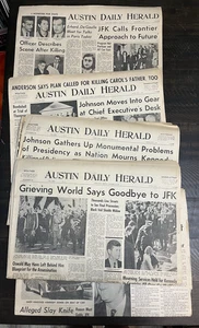 Austin Daily Herald Newspaper Lot JFK Assassination 1963 Minnesota November - Picture 1 of 6