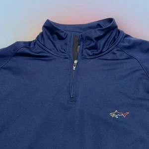 Greg Norman Golf Performance-Sweatshirt Herren Large blau 1/4-Reißverschluss - Bild 1 von 2