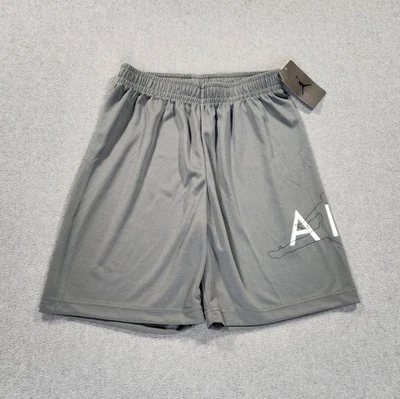 全新带标签 Nike Air Jordan 男孩网眼短裤 L 码 烟灰色 篮球 运动服 — 第 1/4 张图片