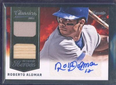 2014 Panini Classics ROBERTO ALOMAR #29 October Heroes Dual Relic Auto /10 SSP - Image 1 of 2