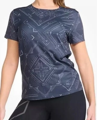 2XU Womens Light Speed Tee Tech T-Shirt Size M Bandana/Ink Reflective - Image 1 of 4