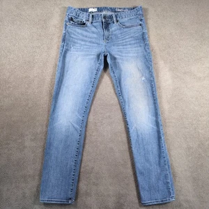Gap Jeans Damen 28R Blau Denim Real Straight Leg Destructed Vintage Low Rise - Bild 1 von 13