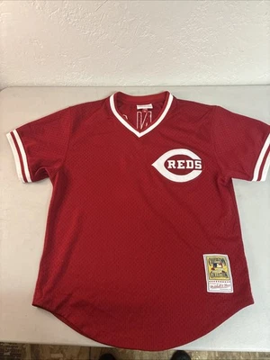 Camiseta deportiva Mitchell Ness Cooperstown Collection auténtica Johnny Bench #5 Rojos mediana Foto 1 de 4