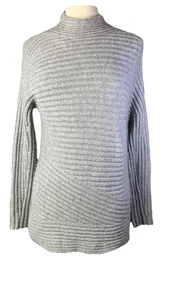 Helmut Lang (P) Luxus grauer Pullover Oversize italienische Wolle Alpaka & Seide - Bild 1 von 12