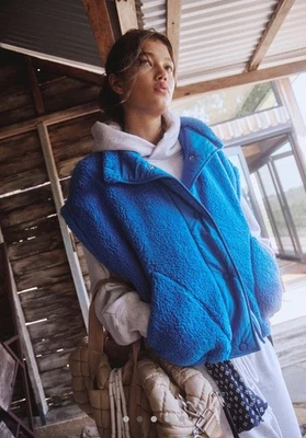 Free People Scout It Out Vest Cobalt Size Medium New With Tags - Image 1 of 4