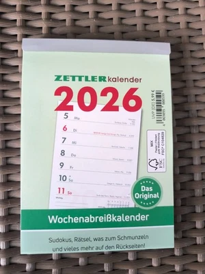 2026 Zettler Abreißkalender Wochenkalender Wochenabreißkalender 325-000 Neumann