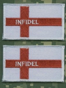 CAFÉ RACER ROCKERS 59 TON-UP BOYS LEATHER JACKET OUTLAW PATCH: St. George Flag - Picture 1 of 12