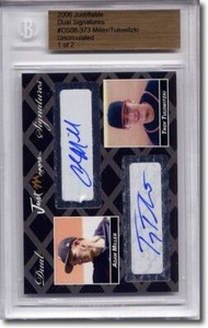 Adam Miller * TROY TULOWITZKI * Rookie Autograph BGS Auto RC 1/2