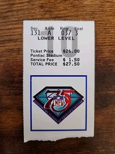💥 1994 Detroit Lions Ticket Stub Minnesota Vikings Sanders 110 2 TD 12/17/94 - Picture 1 of 2