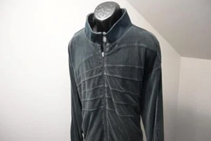 Vintage Coogi Velour Track Jacket Full Zip Gray Long Sleeve Mens Size 4XL - Picture 1 of 12