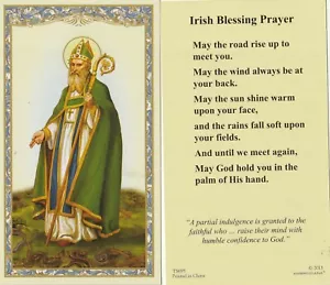 +Holy Card~"Irish Blessing Prayer" *Prayer on Back (HC24-S5) - Picture 1 of 3