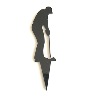 Golfer Clubs Cake Toppers, Various Colours, Sizes & Personalised Options - Picture 1 of 6