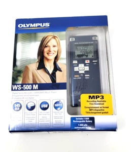 Olympus WS-500M 545 Hours Handheld Digital Voice Recorder SILBER NEU OPEN BOX - Bild 1 von 7