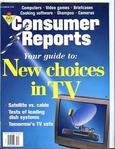 Consumer Reports Magazine December 1996 Choices In TV EX No ML 052617nonjhe - Imagen 1 de 1