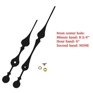 DHORCAS (#01B) Quartz Clock kit, 1/4",1/2",3/4", 1" thread motor & BLACK 9" hand - Picture 1 of 13