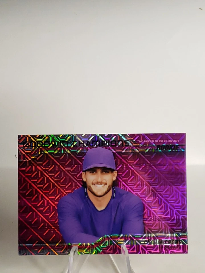 Dylan Crews 2023 UD Goodwin Champions Platinum Horizontal Pink Traxx /299 Rc - Image 1 of 3