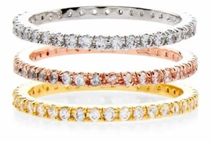 Accessorize Mega Bling Sparkle Ring Set Monsoon Gold Silber Rose L Groß - Bild 1 von 1