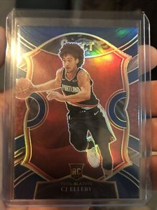 2020-21 Panini Select CJ Elleby BLUE PRIZM Rookie Concourse SP!! Trail Blazers