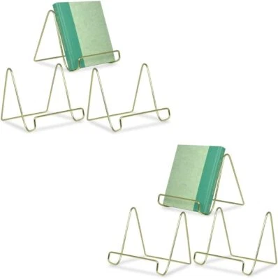 6 Banberry Designs провода мольберт дисплей стойка пластины держатели гладкий латунь металл 6» - Изображение 1 из 2