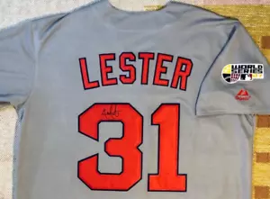 Jon Lester Signed Autograph RARE 2007 World Series Boston Red Sox Jersey MLB - Picture 1 of 5