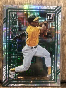 2023 Donruss Rickey Henderson Dominators Vector Parallel #D8 Oakland Athletics⚡️