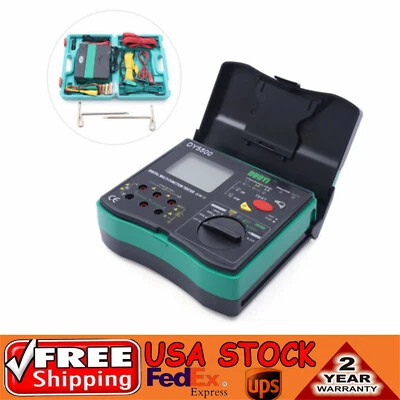 Medidor de resistencia digital probador de aislamiento de tierra de 0,01 a 2000 ohmios DY5500 Foto 1 de 4