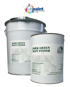 UK PAINT - Acrylic Barn Paint - 5L - Dark Green Matt Finish  - Picture 1 of 2