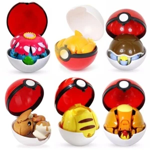 Pokeball Transforming Pokémon Figure Toy Gift Pikachu Charizard Eevee - Picture 1 of 24