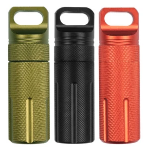 Survival EDC Waterproof Pill Box Case Capsule Seal Bottle Container Bottle 4in - Picture 1 of 25