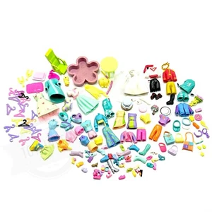 Polly Pocket LOT RUBBER CLOTHES Clothing Boy Girl Shoes Accessories Wedding 130+ - Picture 1 of 5