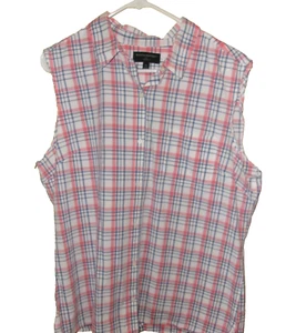 Women's Banana Republic Sleeveless Classic-Fit Button Shirt XL ~ FREE SHIPPING - Picture 1 of 5