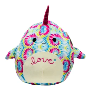 NEU 12 Zoll Squishmallows MILAINA Regenbogen NARWAL Batik Plüsch SELTEN 2021 Valentinstag - Bild 1 von 23