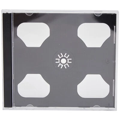 UC MEDIA 20 x Double CD Jewel Cases with Black Tray Standard Empty New Replacement Case