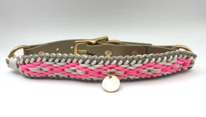 Collare per cani Paracord taglia M+ (43 – 54 cm) Summer Pink annodato a mano da Stilhütte - Foto 1 di 7