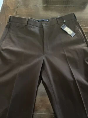 Pantalones Barry Bricken marrón oscuro para hombre talla 38 nuevos con etiquetas Foto 1 de 4