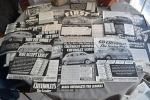 Lotto 20 annunci stampa d'epoca Chevrolet Cars 1940 1941 - Foto 1 di 20