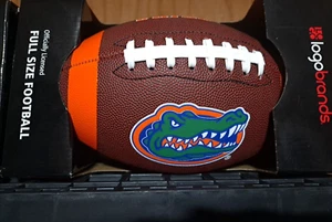 Florida Gators NCAA Team Stripe LEATHER Official Full Size BIG LOGO Football NEW - Picture 1 of 4