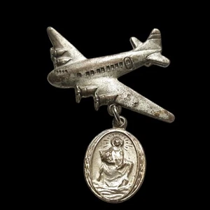'I'm Catholic In Case Of An Accident Notify A Priest' Flying Silver-Toned Pin - Picture 1 of 2