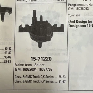 New NOS OEM ACDelco 15-71220 16037769 Climate Control Vacuum Select Valve - Bild 1 von 6