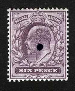 Gran Bretagna Sc 135 Dull Violet 6p cerniera originale gomma leggera prezzo come usato - Foto 1 di 1
