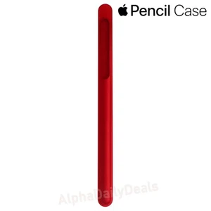 Genuine OEM Apple Pencil Pro 1st 2nd Gen Case Holder Cover - Red Leather - Picture 1 of 4