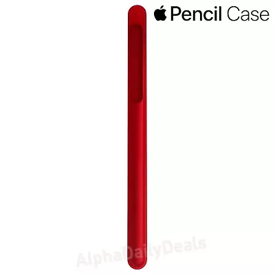 Genuine OEM Apple Pencil Pro 1st 2nd Gen Case Holder Cover - Red Leather - Image 1 of 4
