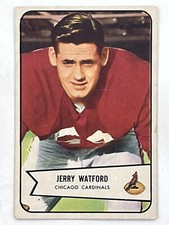 Jerry Watford 1954 Bowman RC #107 NFL Chicago Cardinals Vintage Trading Card
