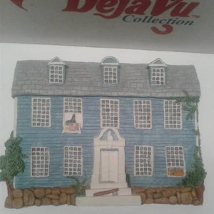 Brian Baker Deja Vu Collection 1510 Kolonialhaus blau Wanddeko Plakette - Bild 1 von 13