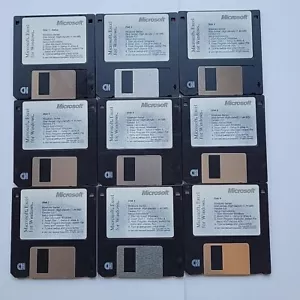 Vintage Microsoft Excel Version 5.0 For Windows PC on 3.5 HD Disks (9) - Picture 1 of 7